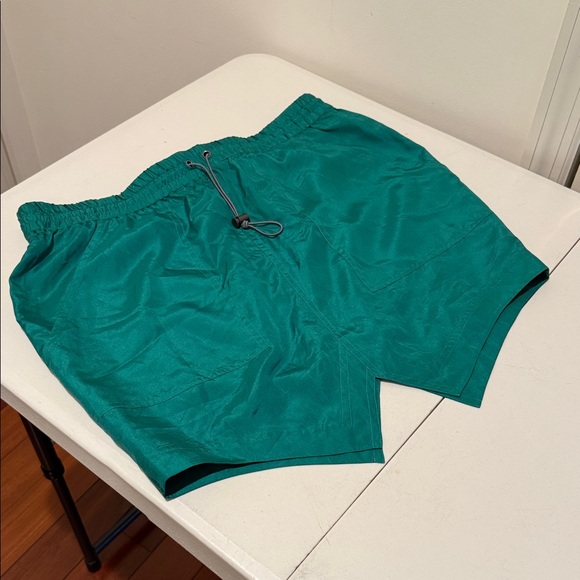 Monika Chiang Dresses & Skirts - NWT MINI SKIRT Beach Summer Party Jungle Green 100% Silk drawstring Vacation Med